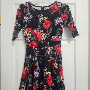 Lulu's floral mini skater dress, XS